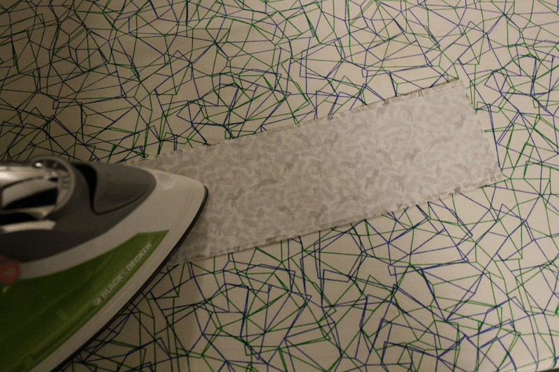 DIY dog collar fold and iron 1