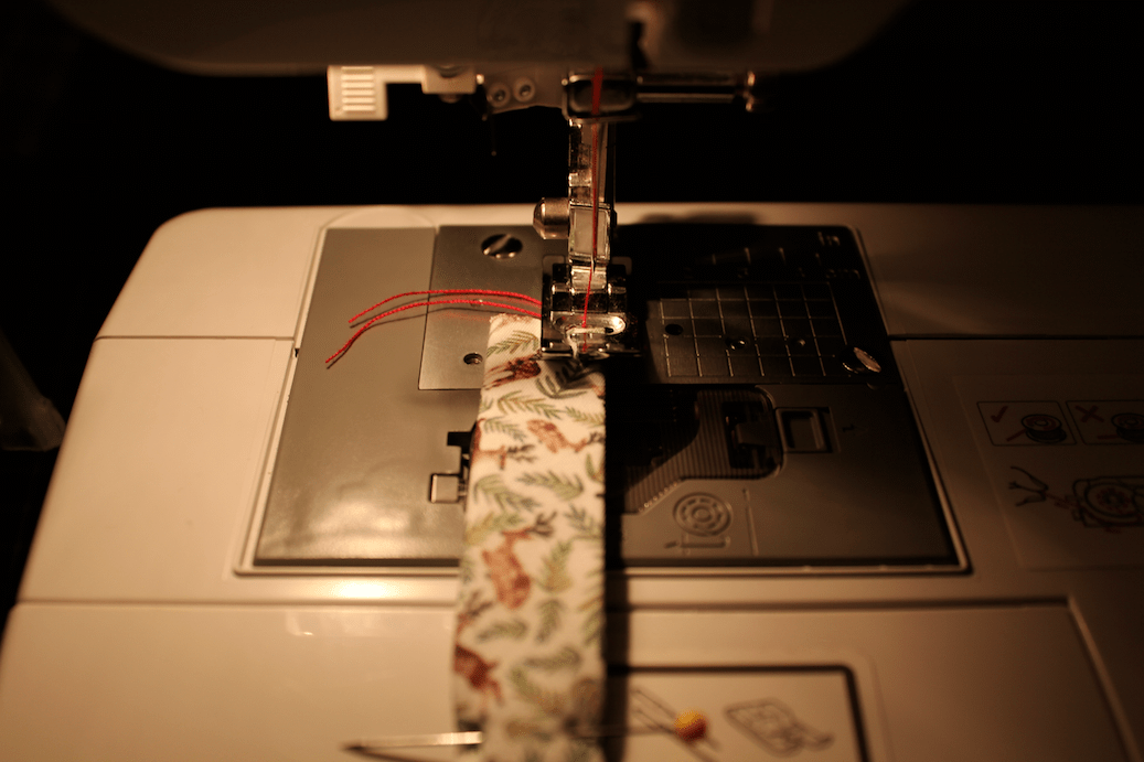 DIY dog collar topstitching 3