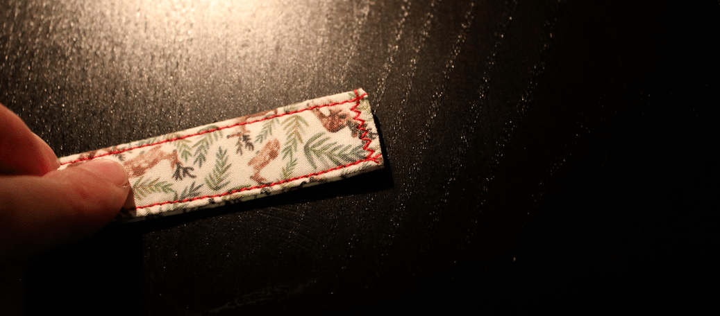 DIY dog collar zig zag ends